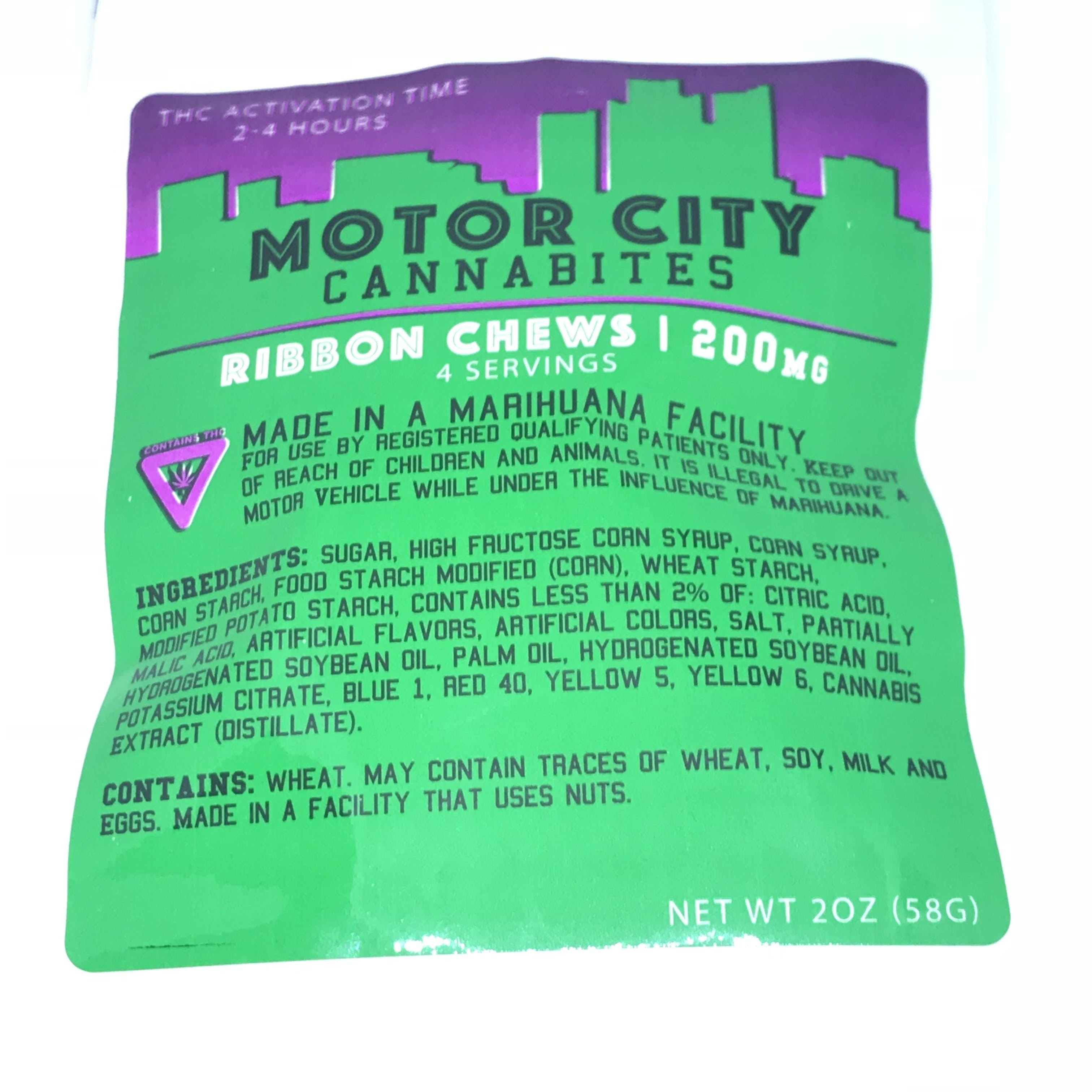 Motor city cannabites ribbon chews 200 mg