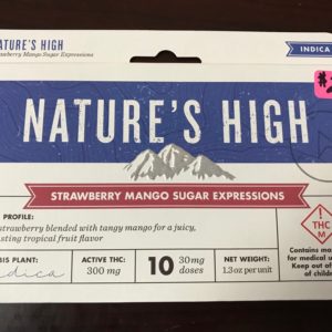 NATURE'S HIGH - 300mg Strawberry Mango Sugar Expressions (INDICA)