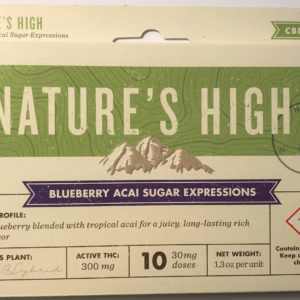 Nature's High Blueberry Acai Sugar Expressions 3:1 THC:CBD