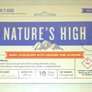 Nature's High Orange Almond Chocolate 100mg