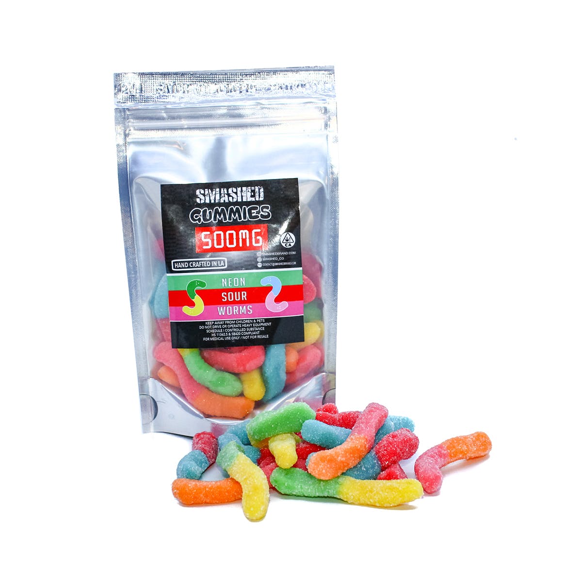 Neon Sour Worms 500mg