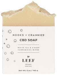 Nooks + Crannies White Tea & Ginger CBD Soap 5oz.