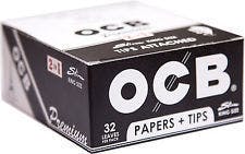 OCB Organic Hemp Rolling Papers Slim 2 and 1 tip attached