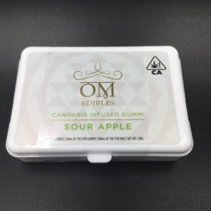 OM Edibles "Sour Apple" Gummies