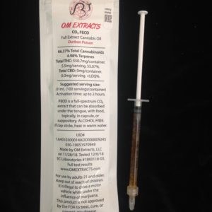 OM Extracts Durban Poison FECO Dripper