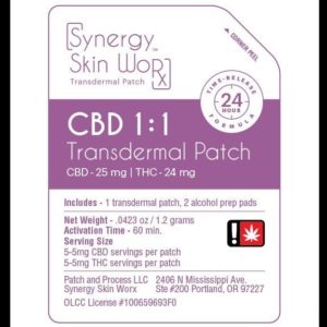 OMMP Synergy Skinworx CBD 1-1 Transdermal Patch