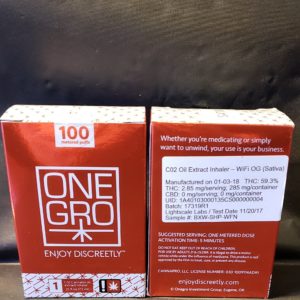 One Grow - THC (100 Puff) Inhaler - Sativa #7338