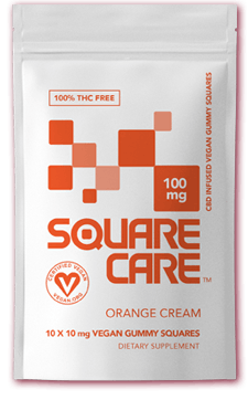 Orange Cream CBD 100mg Gummies (Square Care)