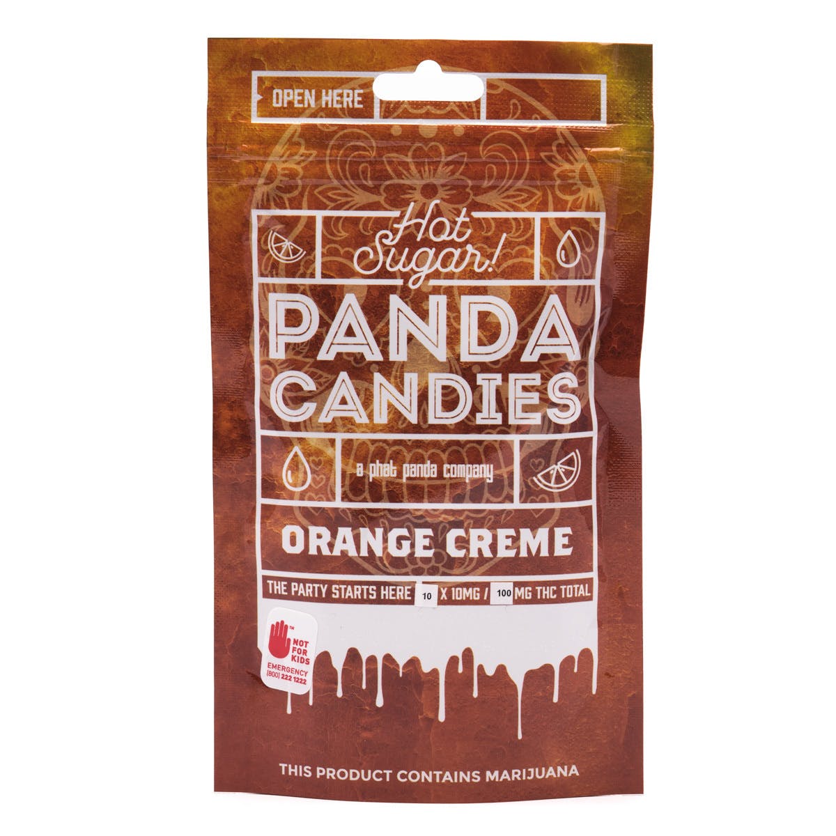 Orange Creme Panda Candies  100mg