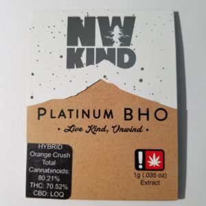 Orange Crush Platinum BHO- NW Kind