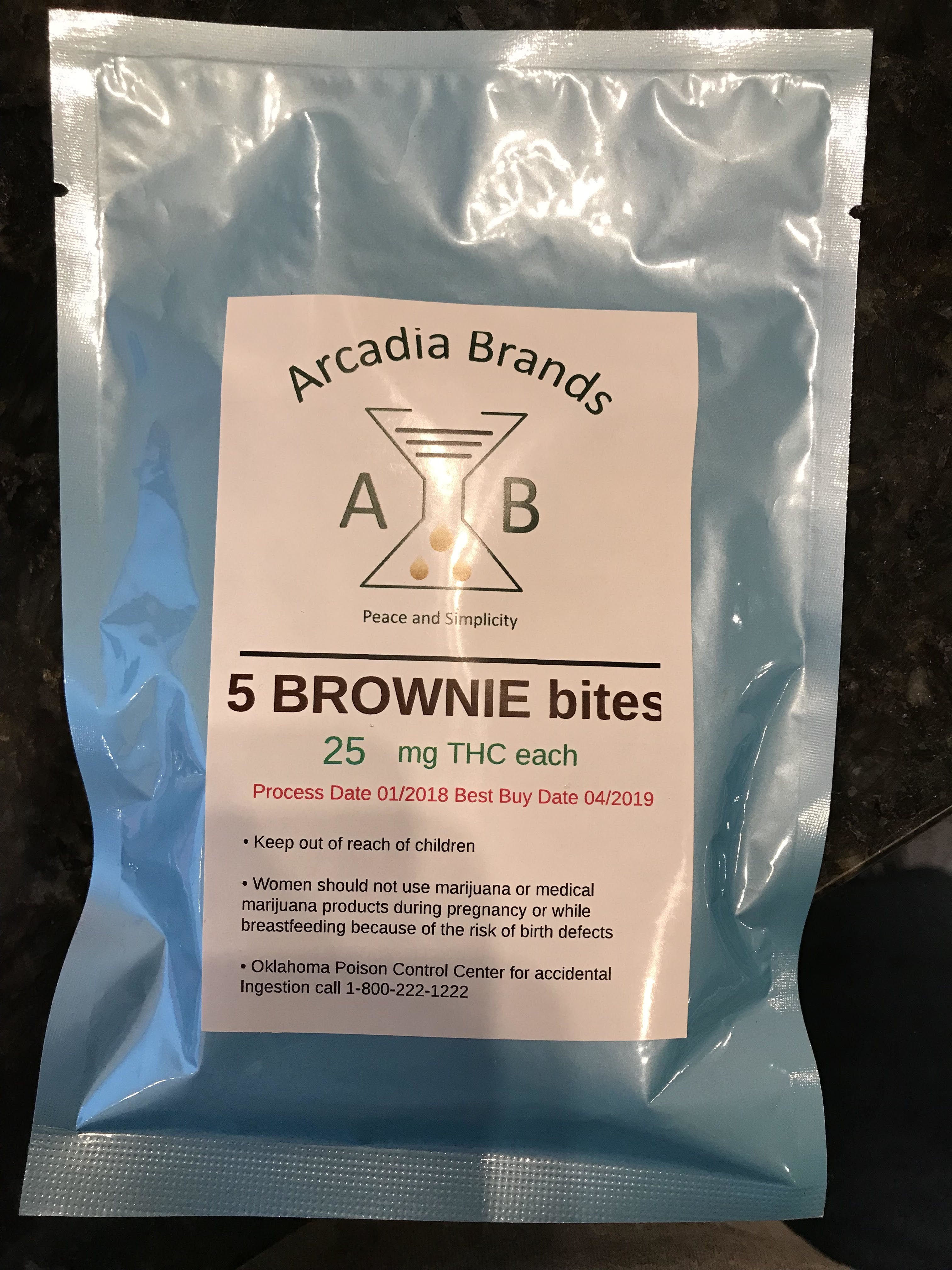 edible-out-of-stock-arcadia-brownie-bites-5-piece-25mg-each