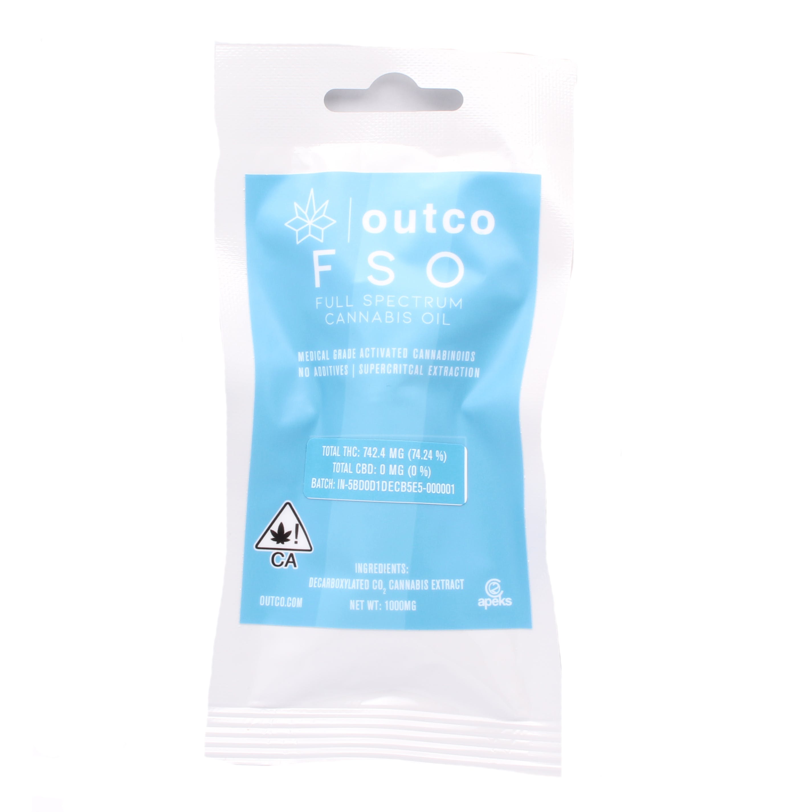 OutCo: FSO 1g (Assorted Strains) - 74.24%THC