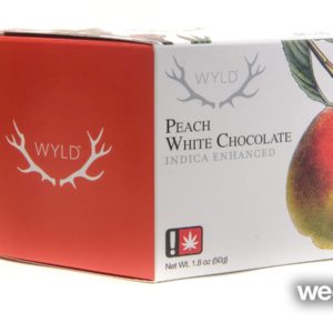 Peach Indica White Chocolate 10 Pack 50mg THC - Wyld