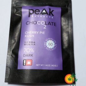 Peak Extracts -Critical Kush Dark Chocolate Bar
