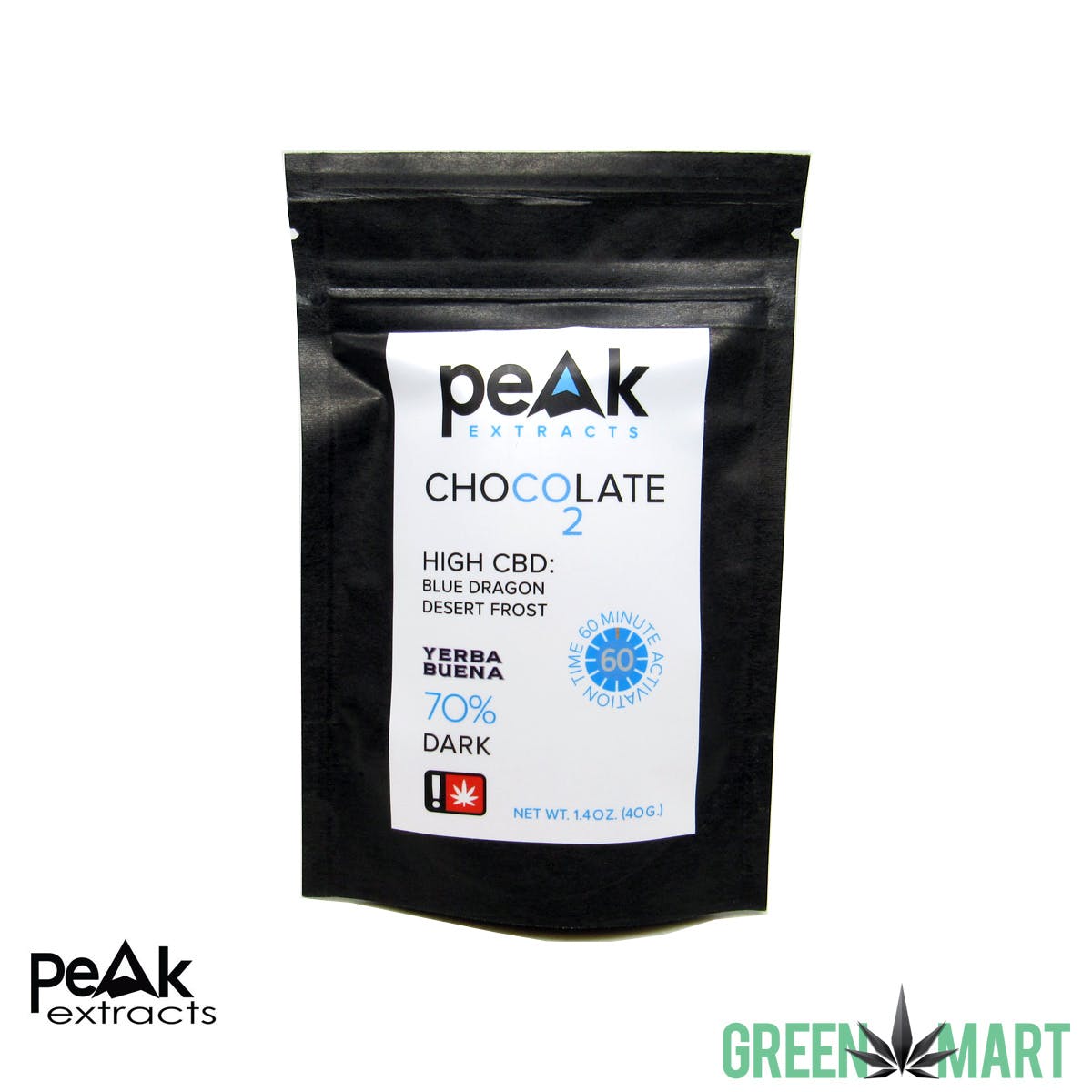 Peak Extracts High CBD Dark Chocolate - Blue Dragon Desert Frost