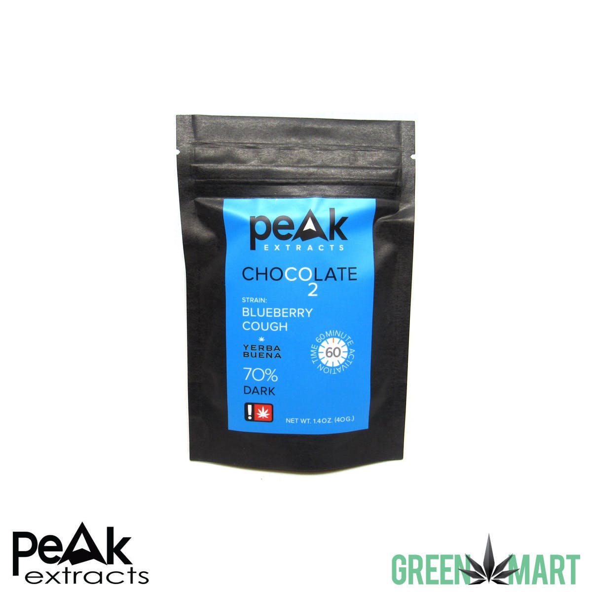 Peak Extracts THC Dark Chocolate - Blueberry Cough