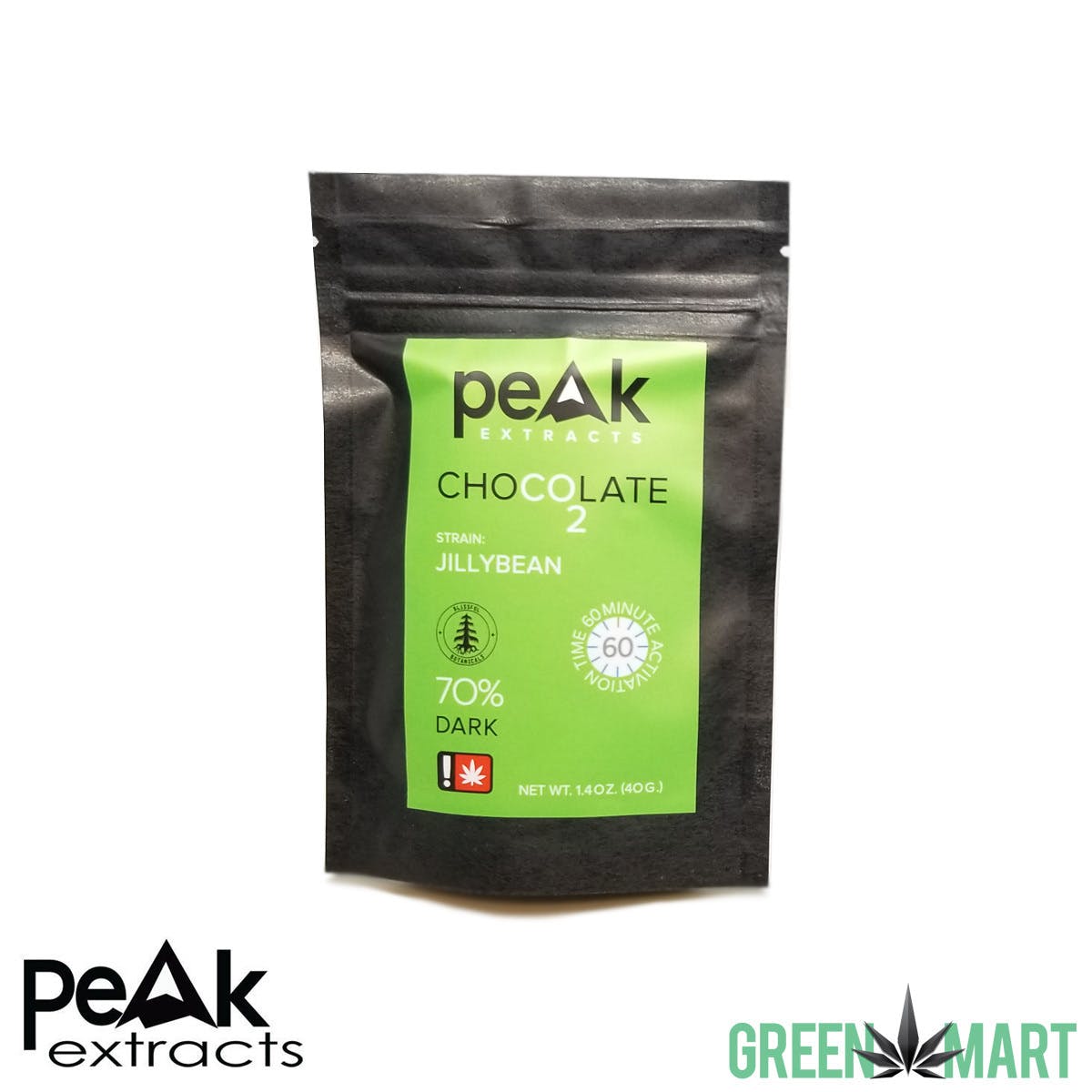 Peak Extracts THC Dark Chocolate - Jilly Bean