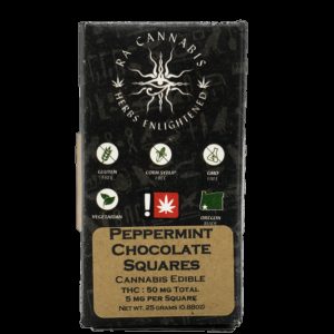 Pepperment Chocolate Squares - Ra Cannabis