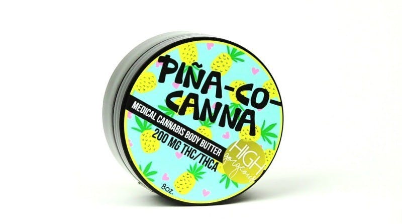 Pina-co-canna Body Butter, 100mg THC