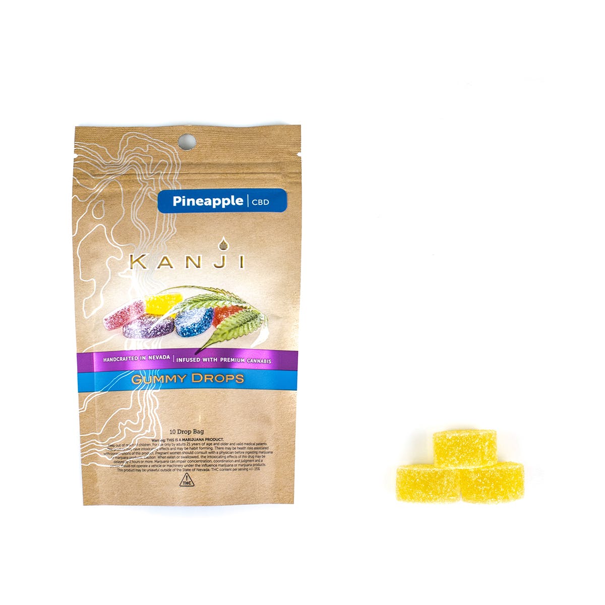 Pineapple Gummy Drops - CBD 300mg
