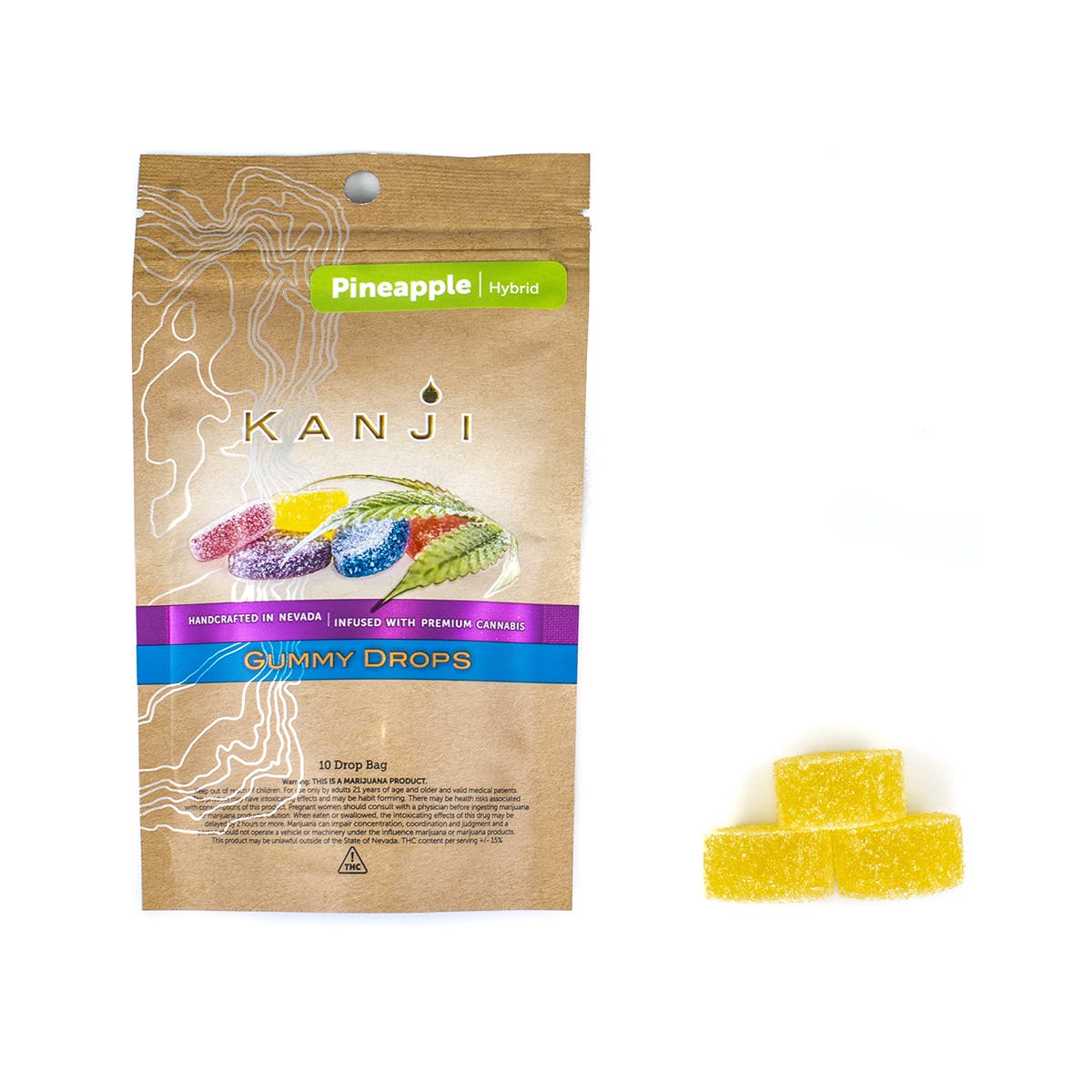 Pineapple Gummy Drops - Hybrid 100mg