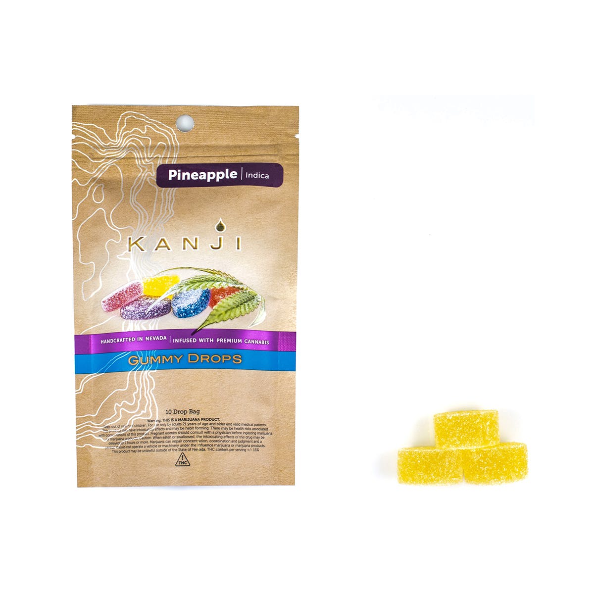 Pineapple Gummy Drops - Indica 100mg