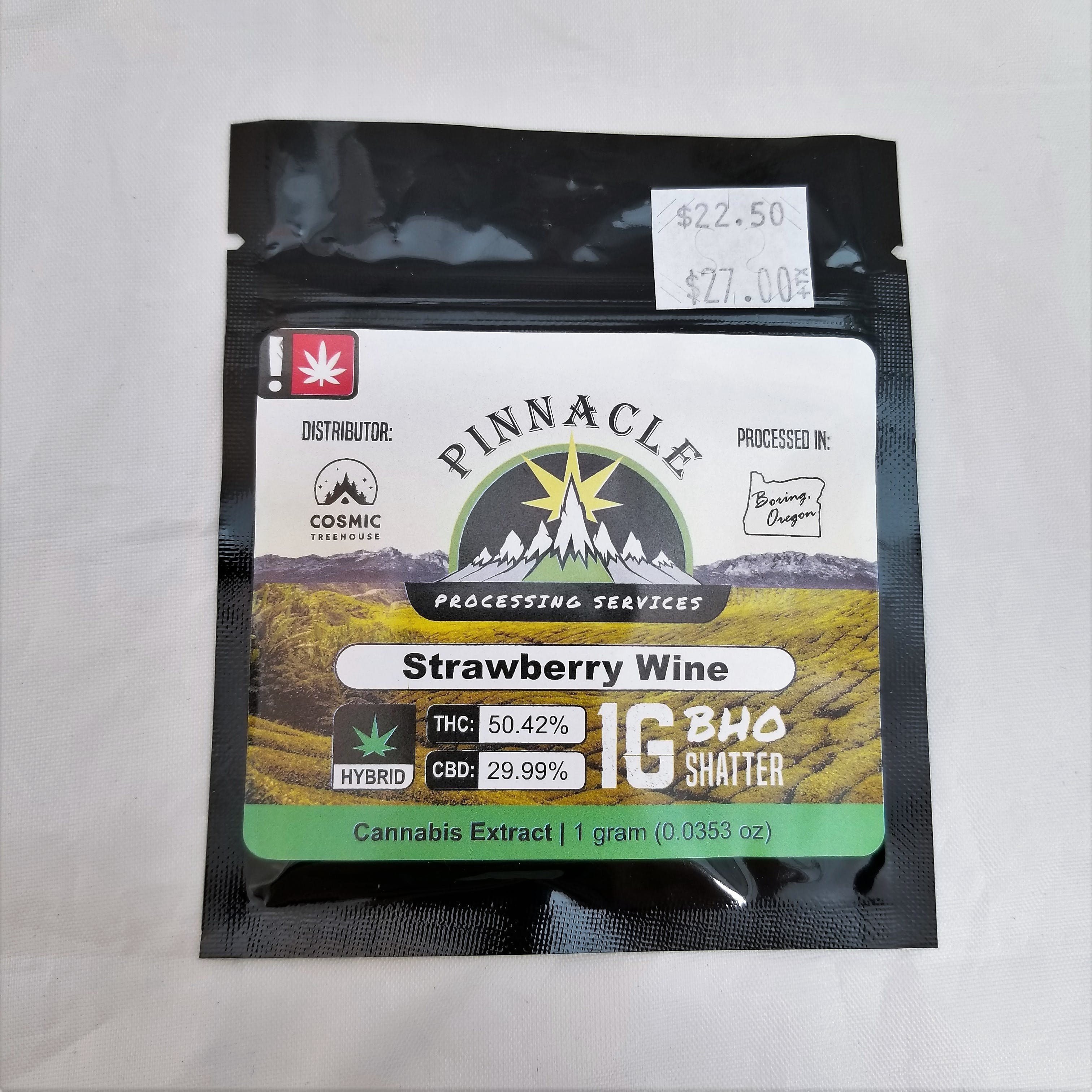 Pinnacle Processing Services - Strawberry Wine Shatter 1g