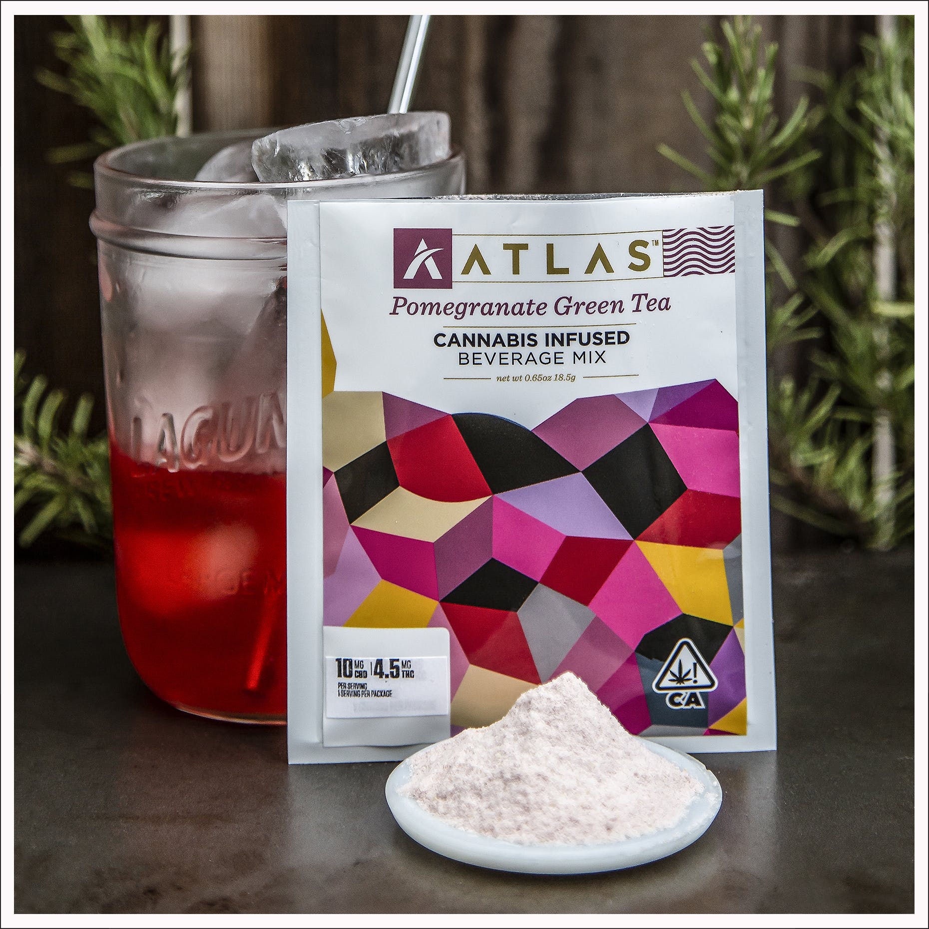 Pomegranate Green Tea Cannabis Infused Beverage Mix by Atlas