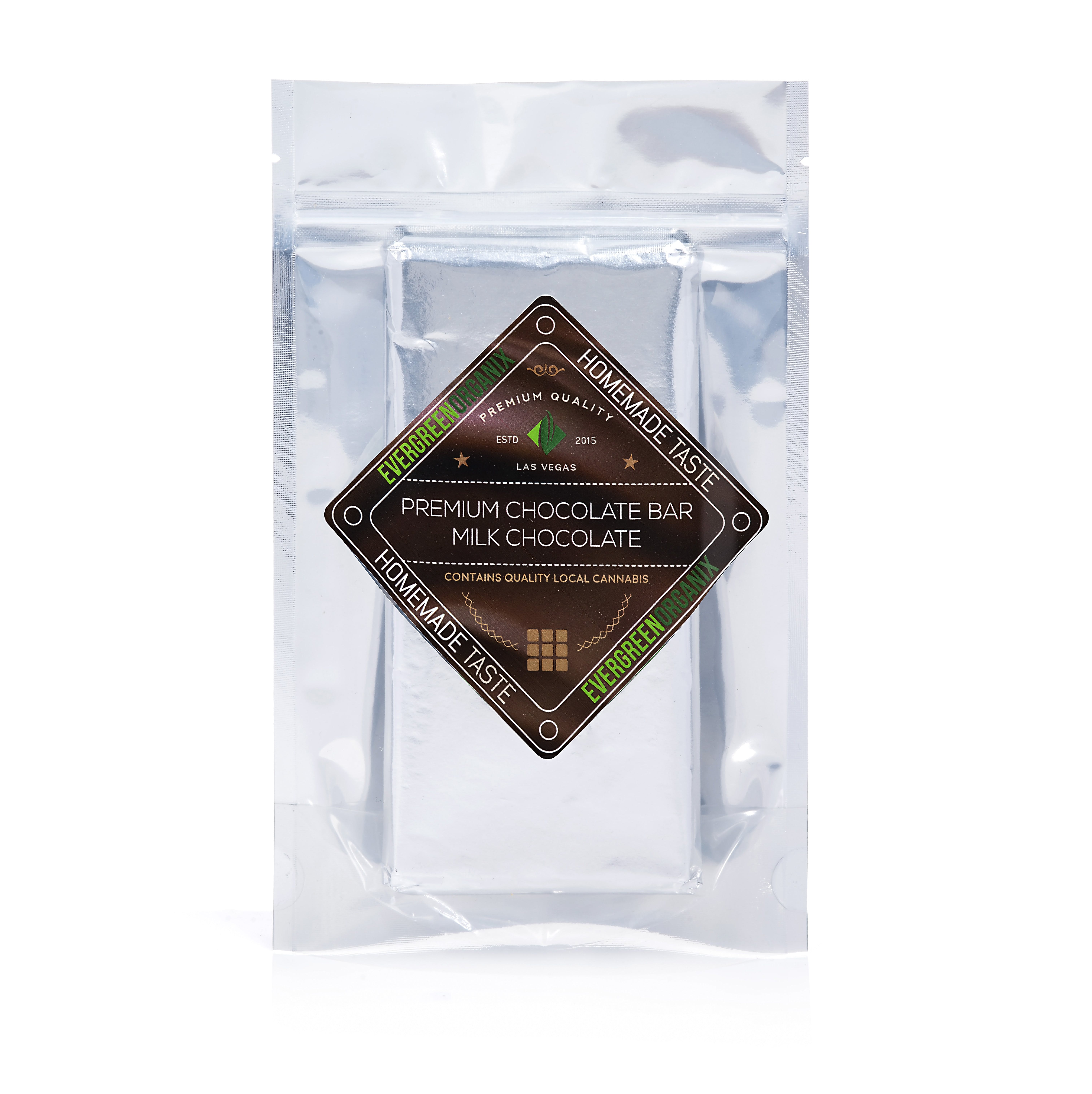 Premium Milk Chocolate Bar | Evergreen Organix