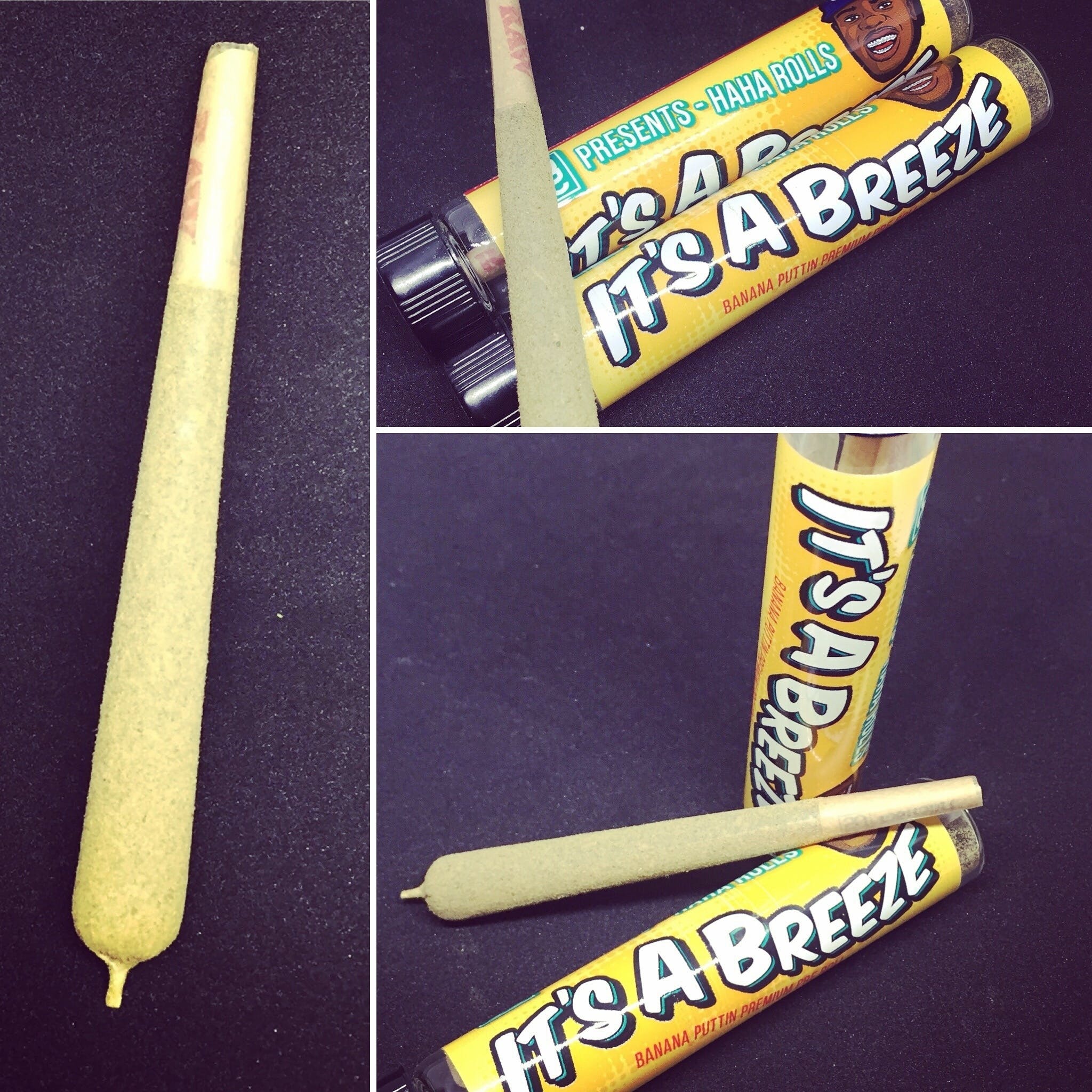 Premium Pre-Roll (Banana) Wrapped in Golden Keef & HaHa Rolls