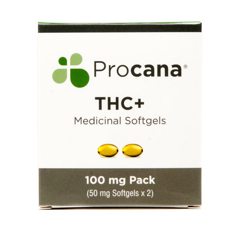 Procana Medicinal Softgels THC+ 100 mg Pack