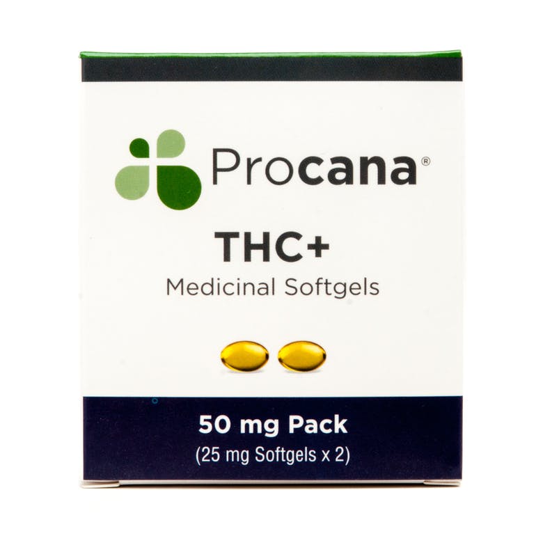 Procana Medicinal Softgels THC+ 50 mg Pack