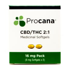 Procana Softgels 2pk CBD/THC 2:1
