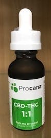 ProCana Tincture 1:1 CBD:THC 300mg 30ml