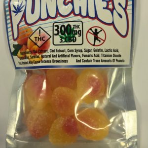 Punchies - Peach Hard Candies 300MG