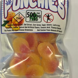 Punchies - Peach Hard Candies 500MG