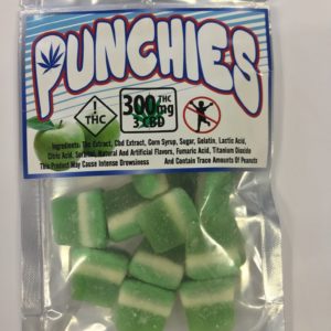 Punchies - Sour Green Apple Bites 300MG