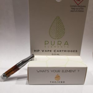 Pura Elements - THC:CBD 1:1 Cartridge 1g