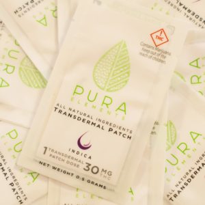 Pura Elements Transdermal Patches - Hybrid, Indica 30 mg