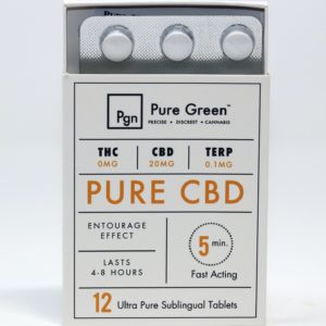 Pure Green Tablets- Pure CBD 12ct.