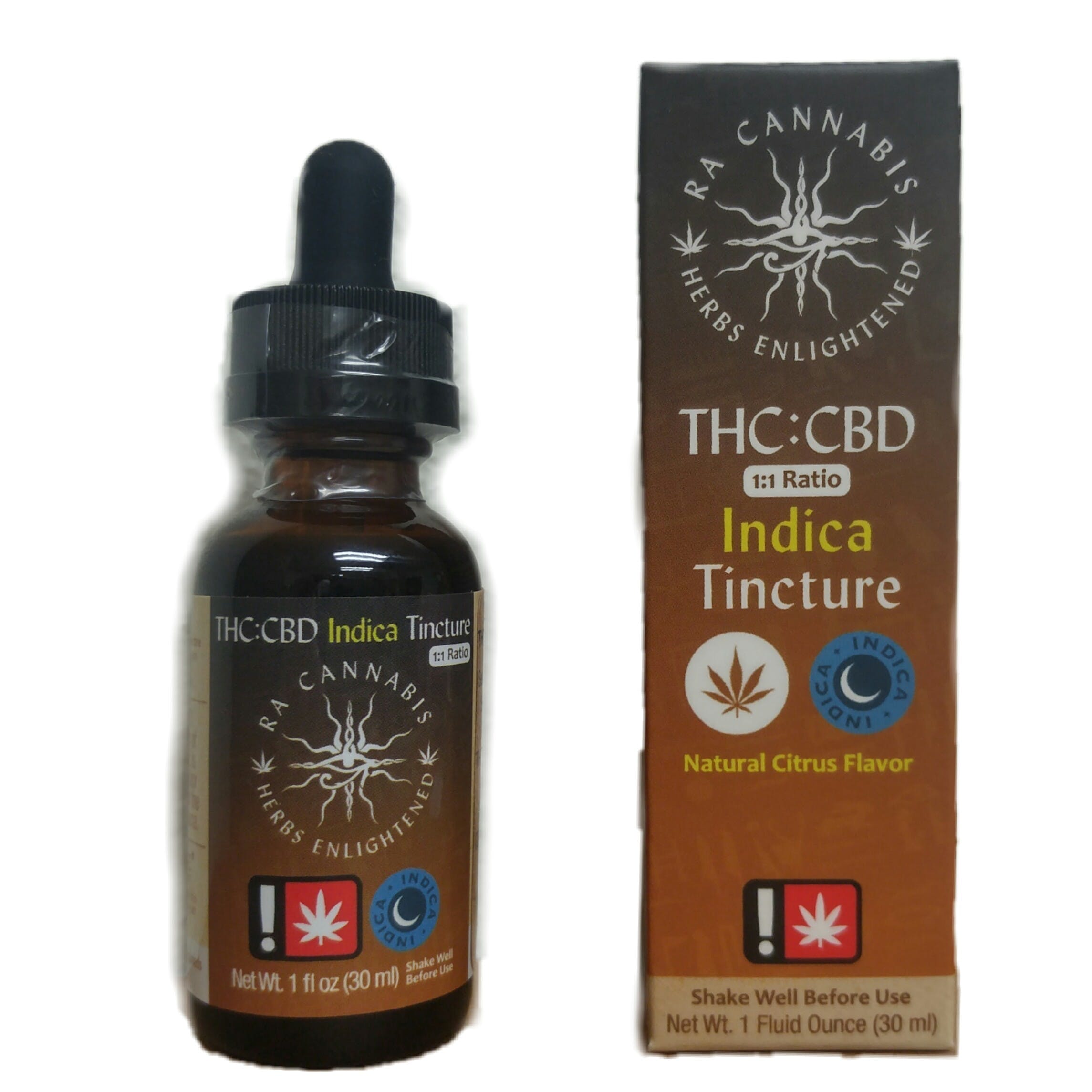 Ra Cannabis 1:1 CBD/THC Tincture (Indica)