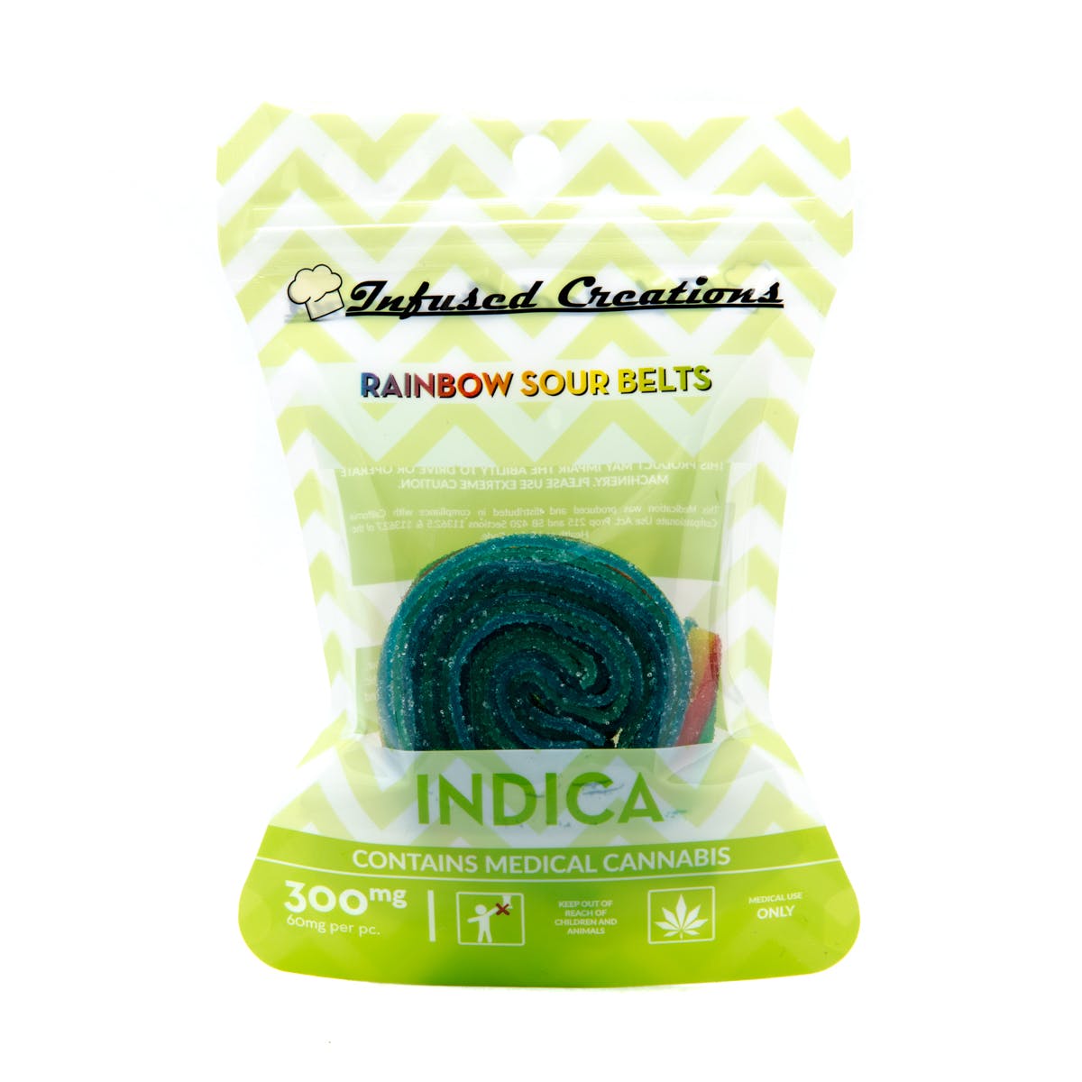 Rainbow Sour Belts Indica, 300mg