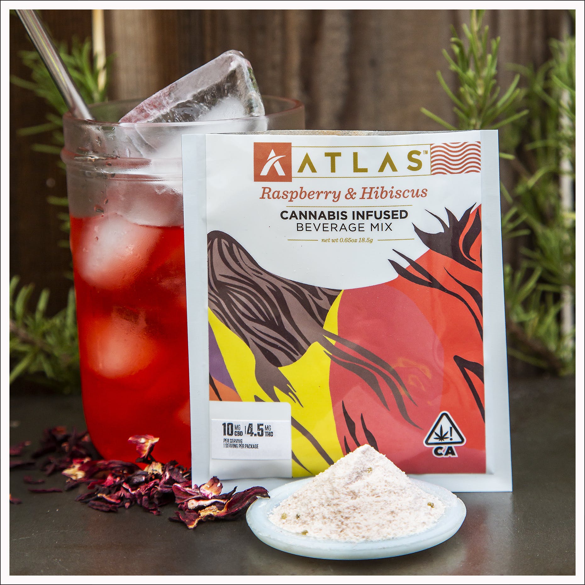 Raspberry Hibiscus Cannabis Infused Beverage Mix by Atlas