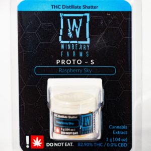 Raspberry Sky Proto-S Distillate Shatter by Winberry Farms