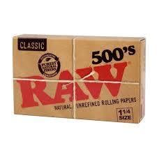 Raw 500's 1 1/4 Natural Rolling Papers