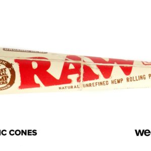 RAW - Organic Hemp Rolling Papers 'Classic CONE" 3per pk