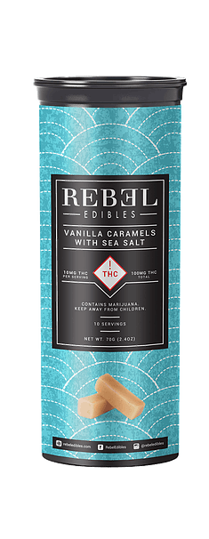 Rebel Edibles Caramel Candies - REC - 100 mg