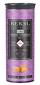 Rebel Edibles Caramels- 20:1 CBD with Sea Salt