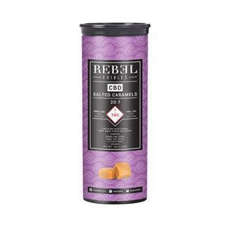 Rebel Edibles : Salted Caramel 20:1 CBD/THC 200mg