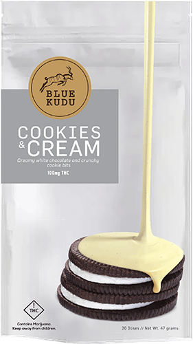 REC EDIBLE - Blue Kudu Cookies & Cream Chocolate 100mg